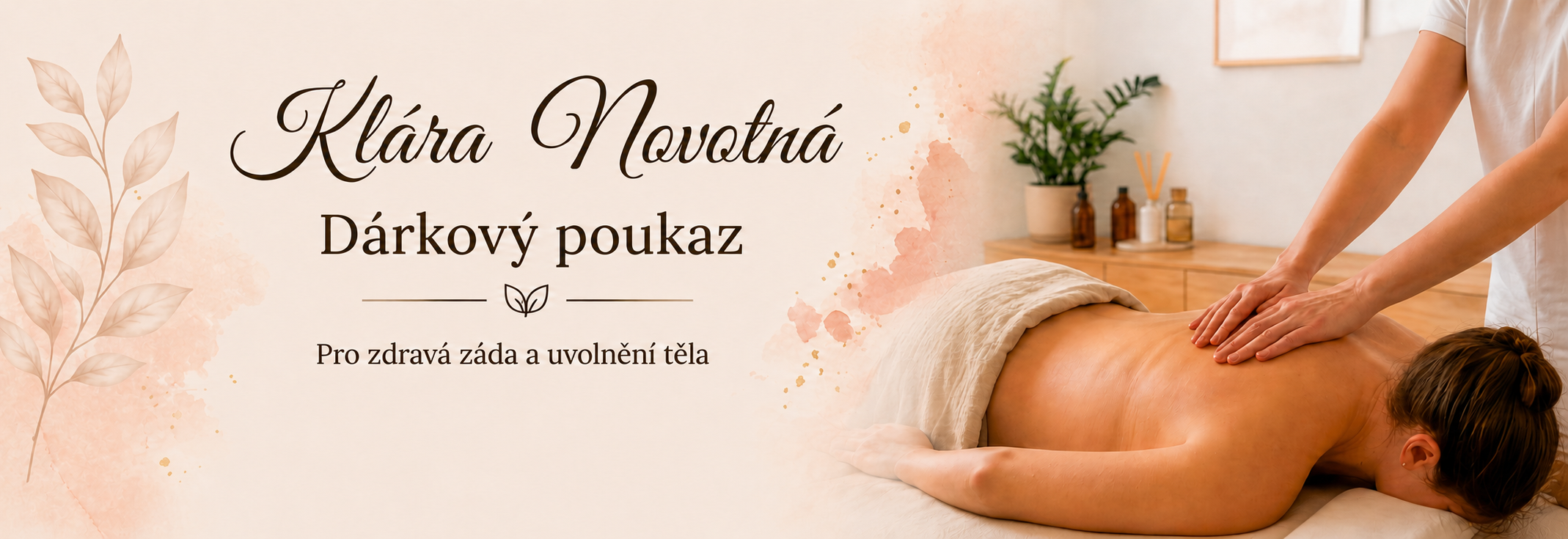 Dárkový poukaz – design s motivem listů