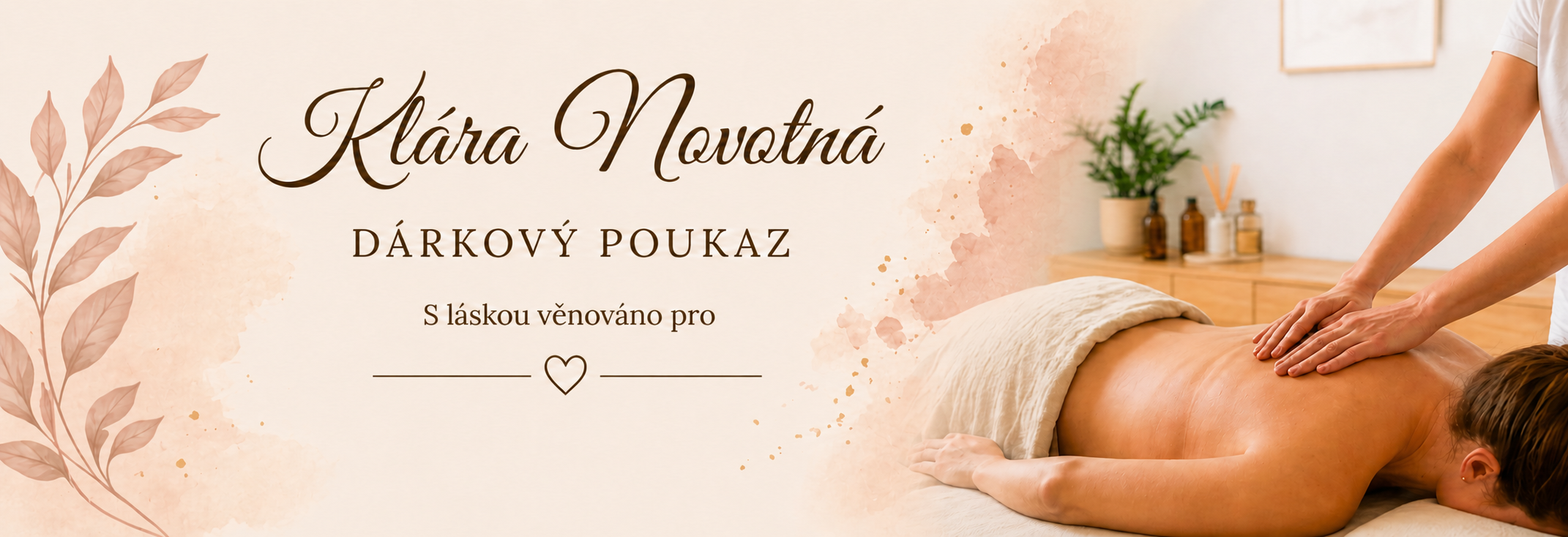 Dárkový poukaz – design s věnováním